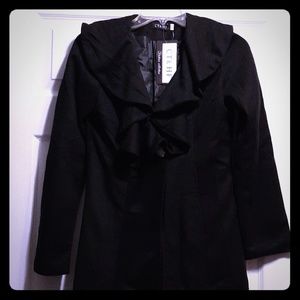 CT & HF Fashion Collection Long Black Jacket